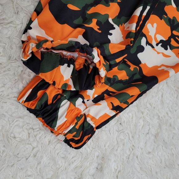 I Am Gia Camo Jogger Pants Sz Medium Orange - Picture 8 of 11